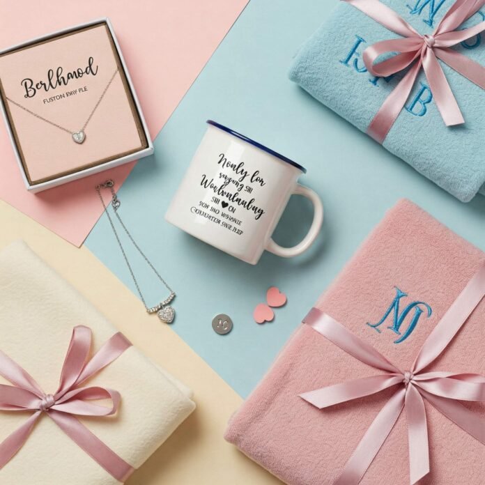 Personalized Gifts Flat Lay