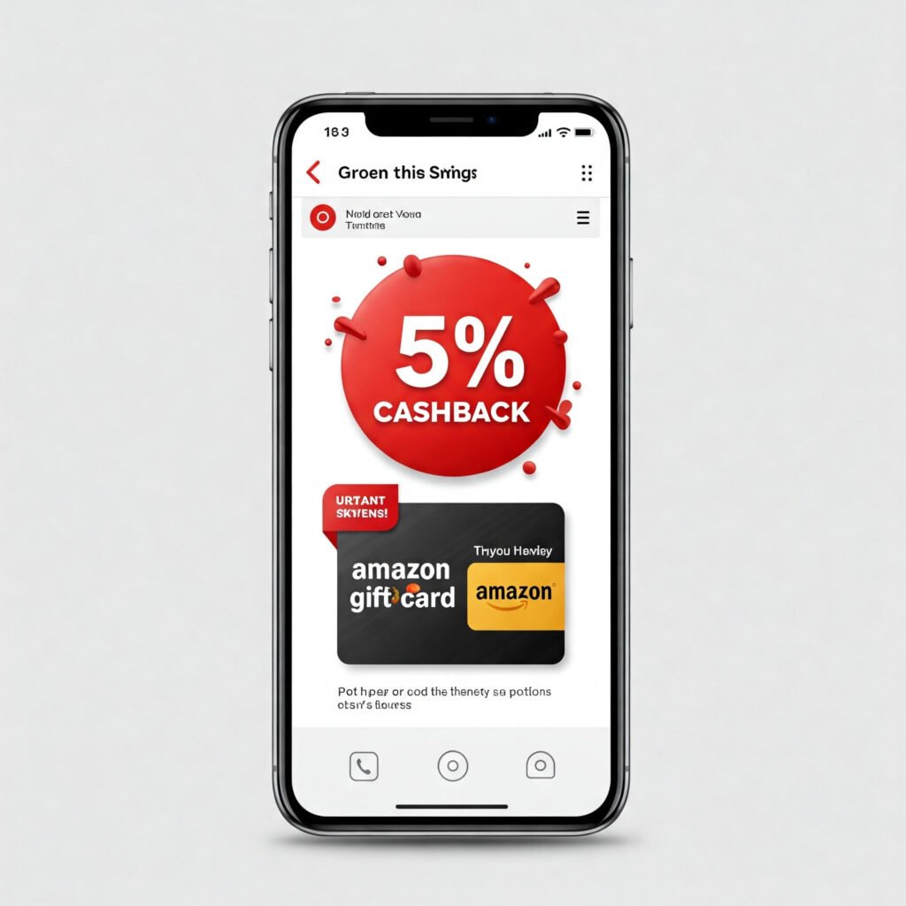 5% Cashback on Amazon Gift Card App