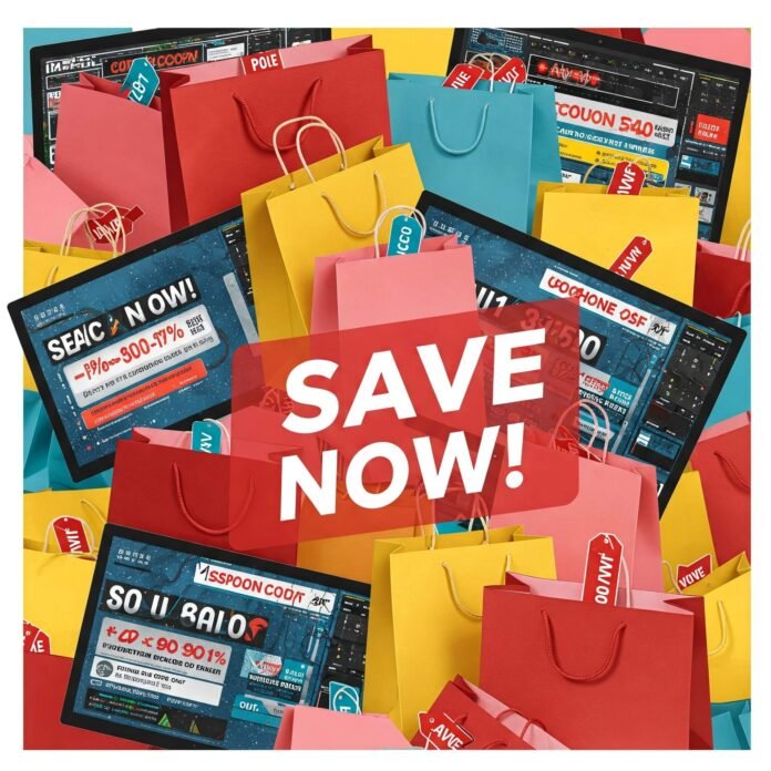 Save Now Shopping Collage