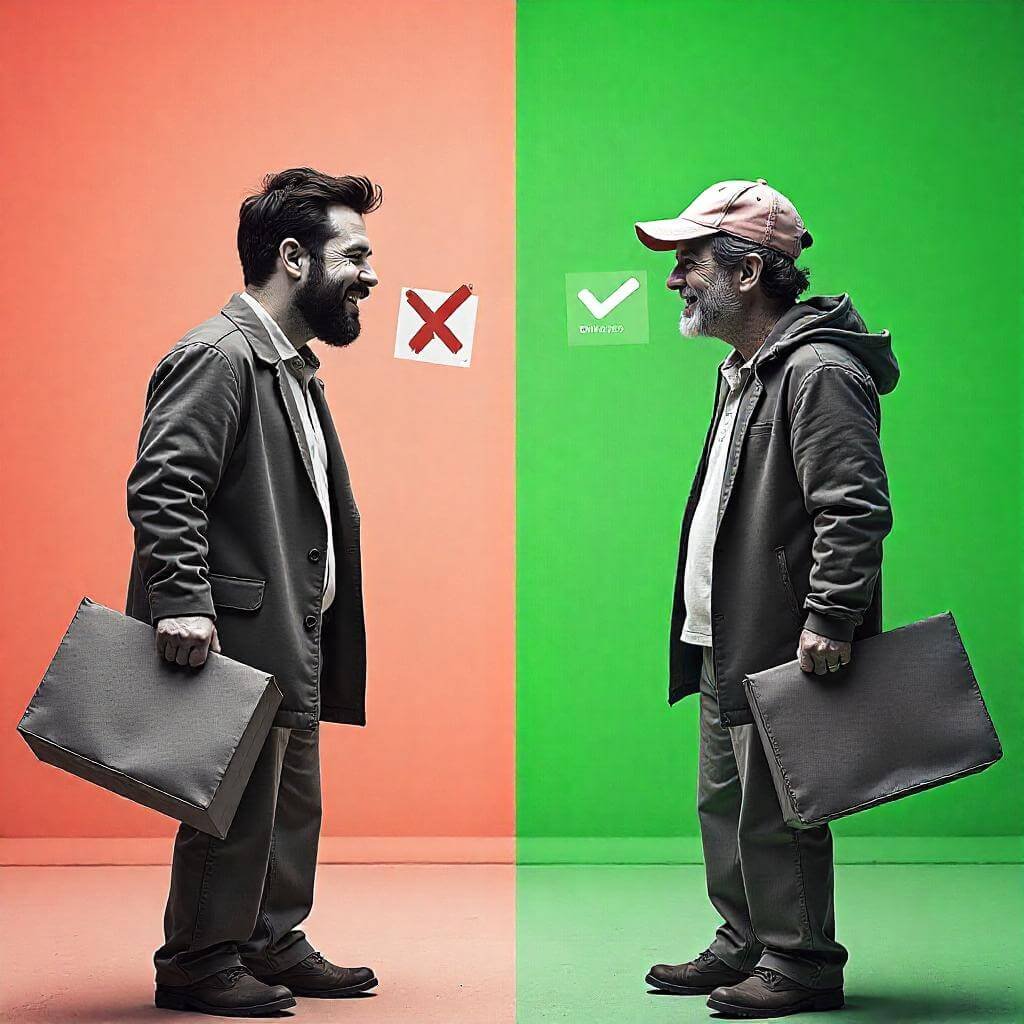 A split-screen image comparing a frustrated shopper with an expired code (red “X”) and a happy shopper with a valid code (green checkmark).