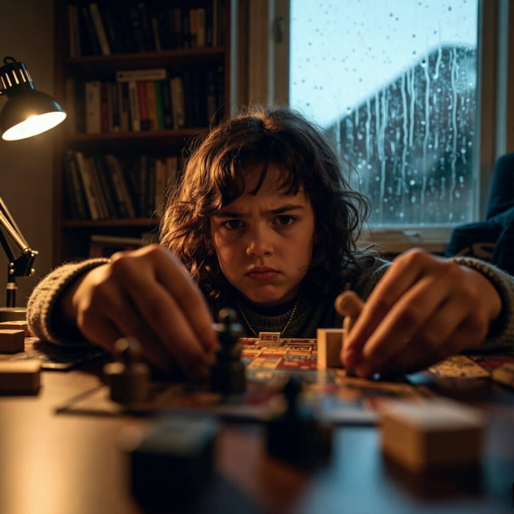 Uncle awkwardly passes Roblox card to excited teen at BBQ.