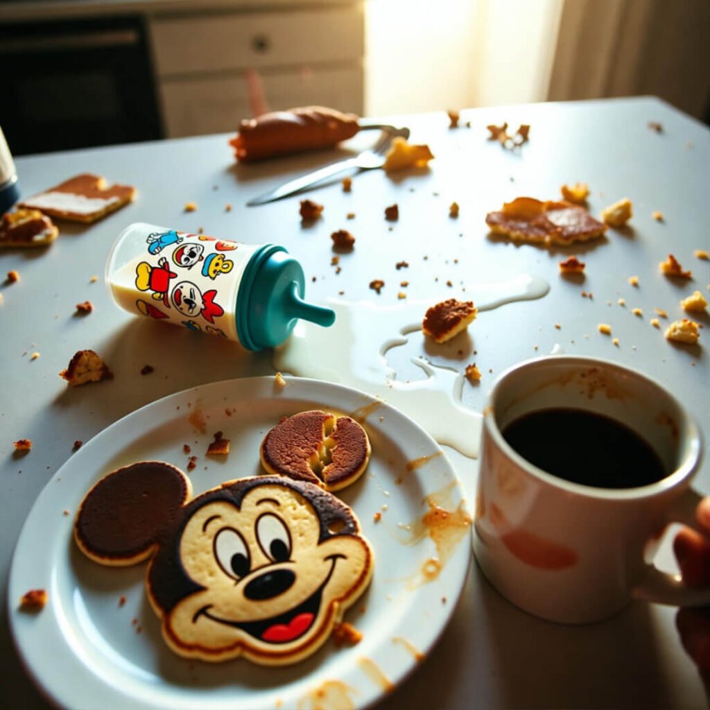 Hands unbox coffee-stained budget set.