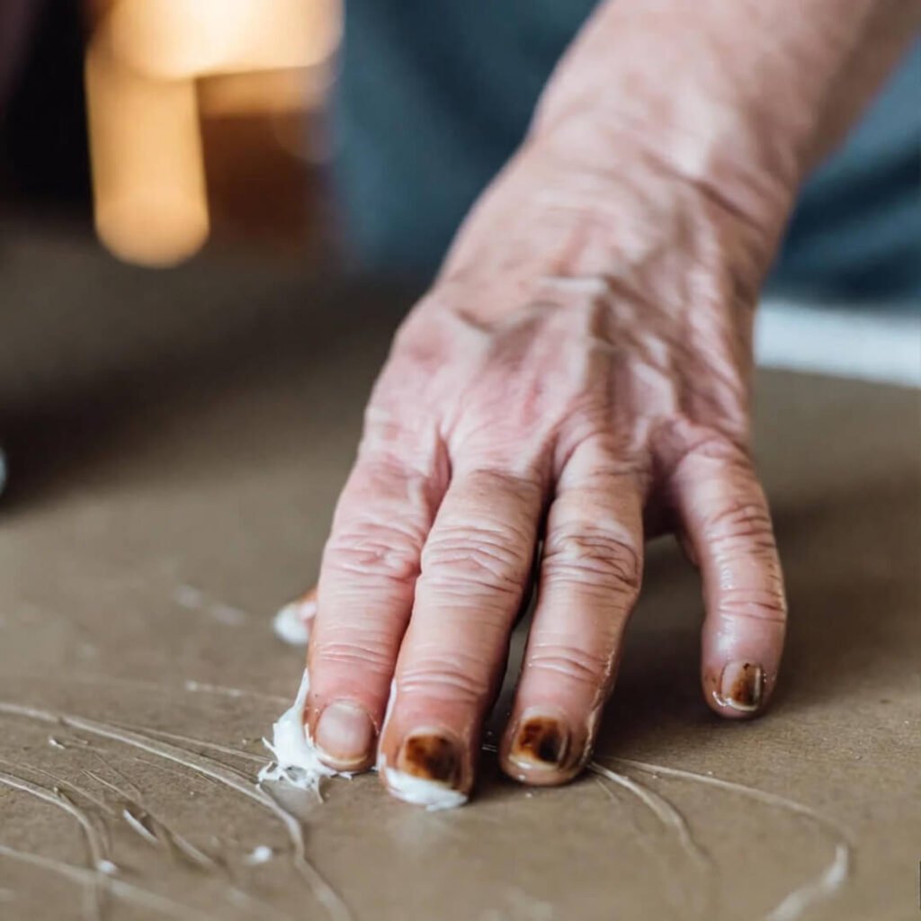 Ink-smudged doodled love note.