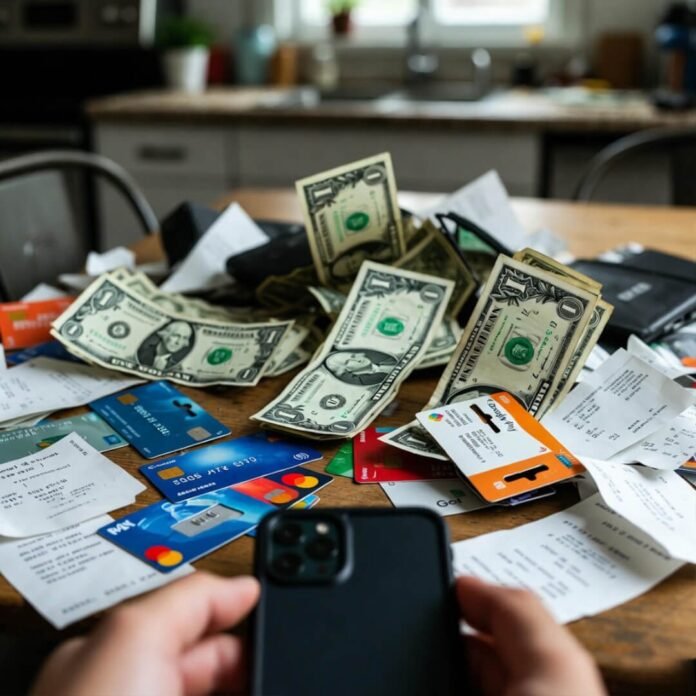 Wallet chaos with tangled Google Play card.